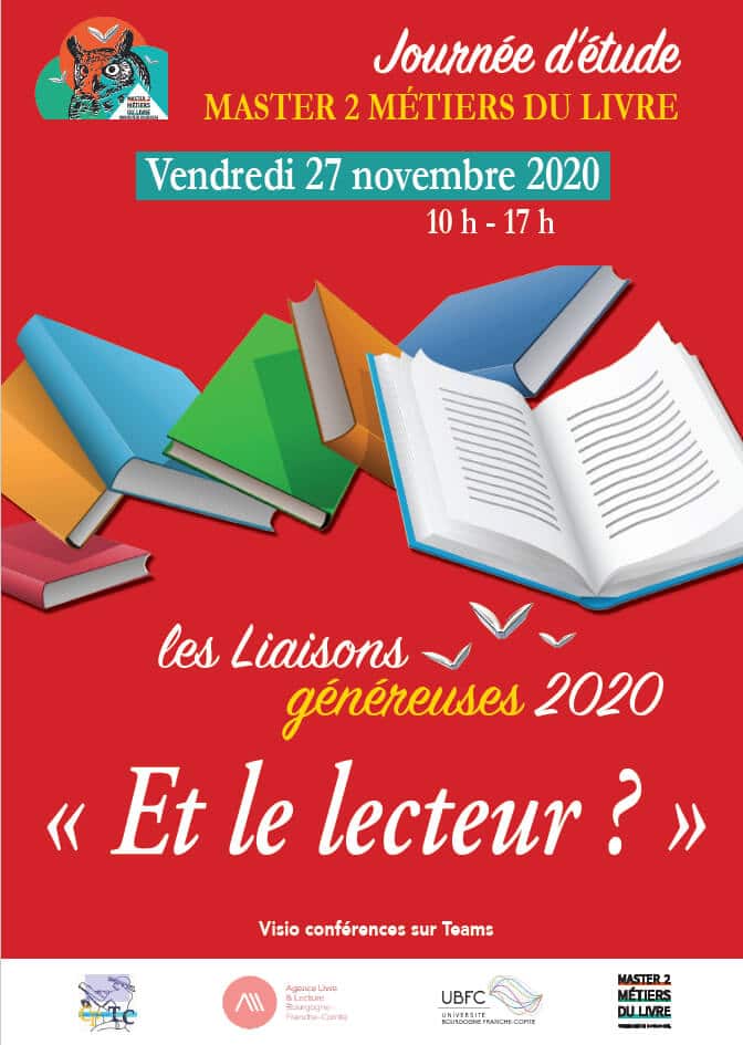 Et le lecteur ? Journée d'étude organisée par le M2 Métiers du Livre à Dijon le 27 novembre 2020.